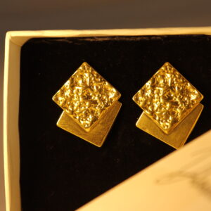 Dilaraa 18K Gold Plated Geometric Stud