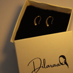 Dilaraa 18K Gold Plated Curve Studs