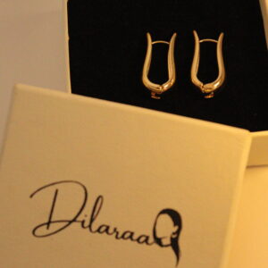 Dilaraa 18K Gold Plated Sculpt Hoops