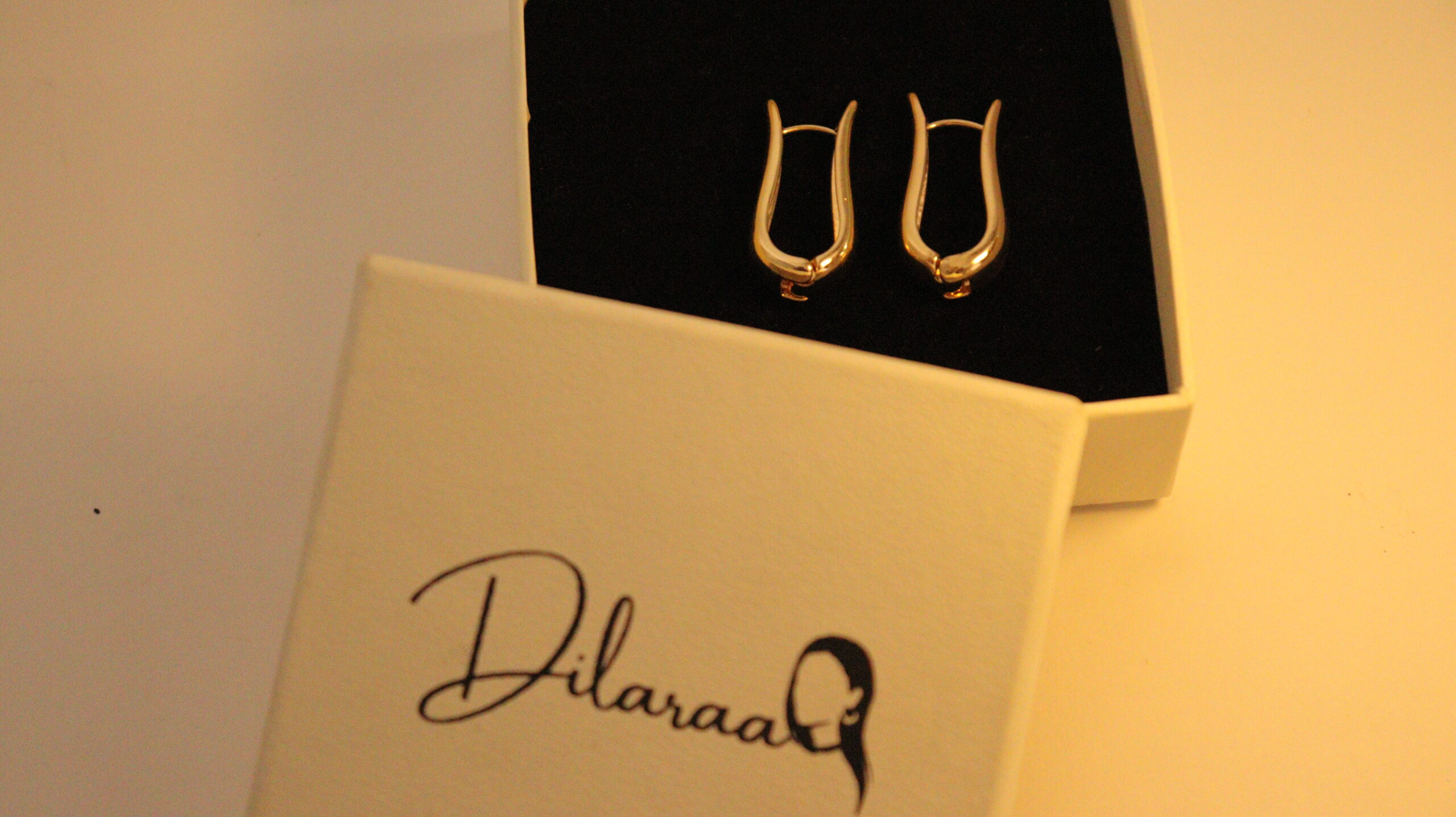 Dilaraa 18K Gold Plated Sculpt Hoops Dilaraa 18K Gold Plated Sculpt Hoops