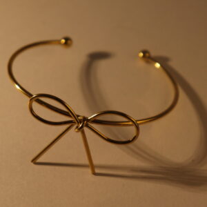 Dilaraa 18K Gold Plated Infinity Bow Cuff
