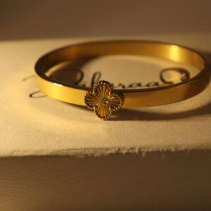 Dilaraa 18K Gold Plated Clover Bracelet