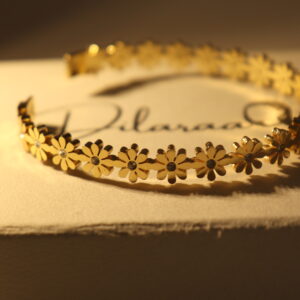 Dilaraa 18K Gold Plated Floral Bracelet