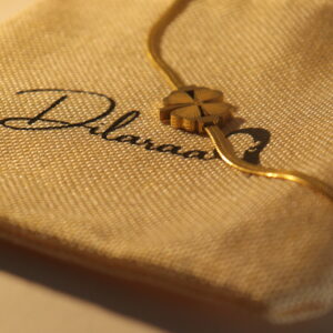 Dilaraa 18K Gold Plated Clover Snake Chain Bracelet