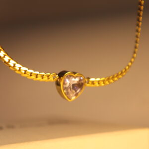 Dilaraa 18K Gold Plated Heart Zircon Bracelet
