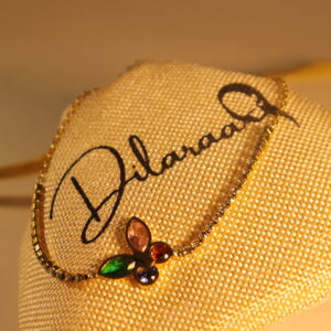 Dilaraa Spectrum Butterfly Tennis Bracelet