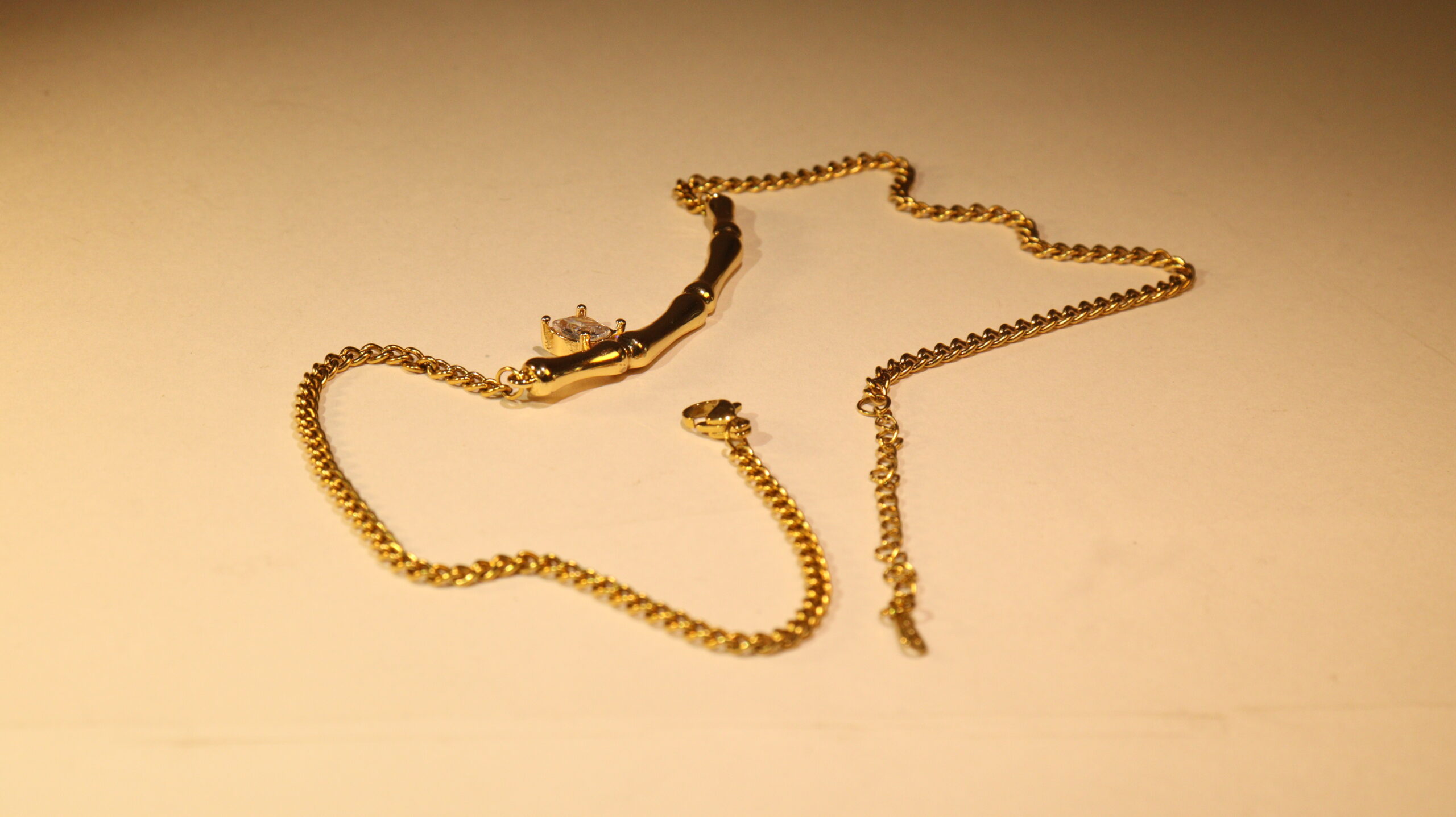 Dilaraa Bamboo Crystal Necklace Dilaraa Bamboo Crystal Necklace - Image 5