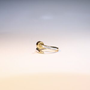 Dilaraa 18K Gold Plated Crystal Nail Ring
